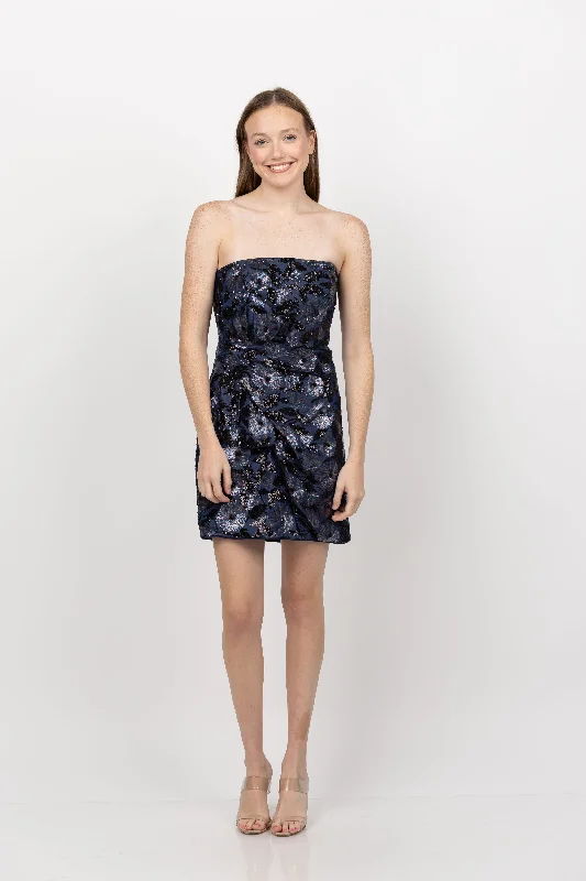 Shoshanna Rosie Dress in Denim/Jet