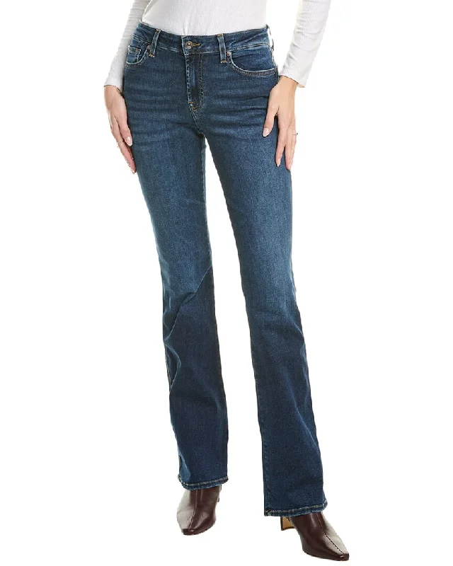 7 For All Mankind Kimmie Freesia Form Fitted Bootcut Jean Chic Faded Blue Jeans