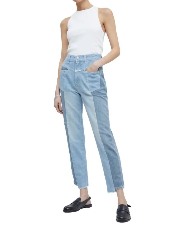 A Better Real X Jeans In Mid Blue Fashionable Distressed Jeans