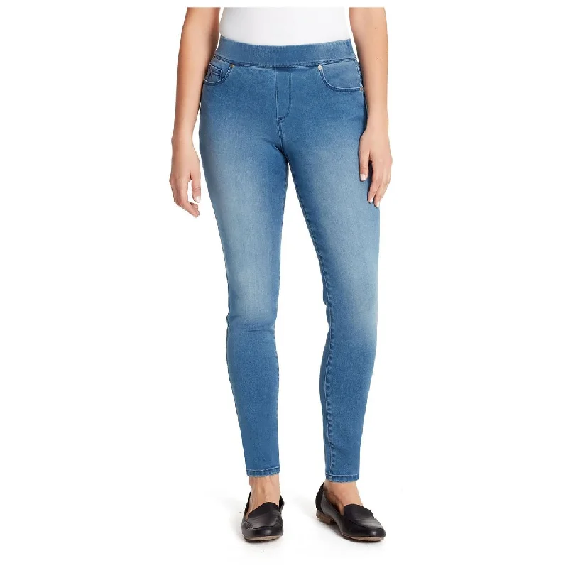 Avery Womens Stretch Pull On Skinny Jeans Trendy Vintage Denim Jeans