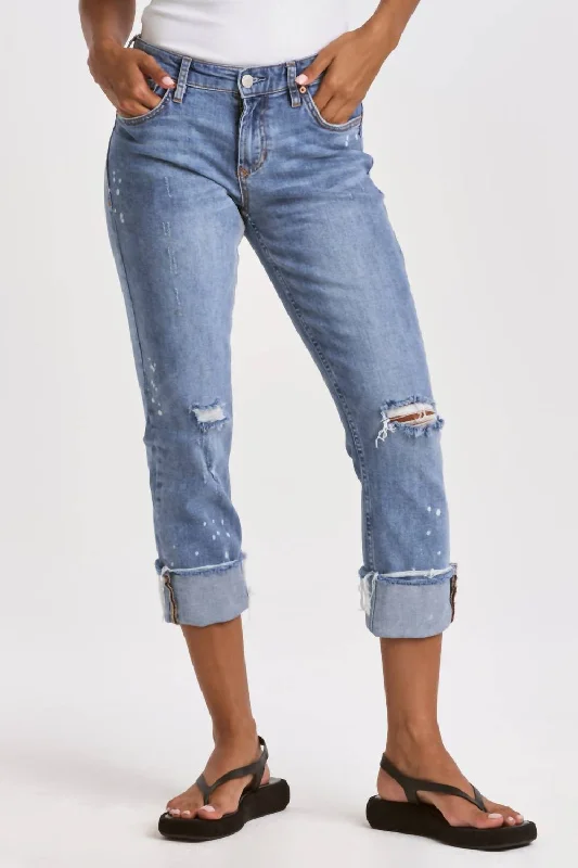 Blaire High Rise Cuffed Slim Straight Jean In Star Valley Trendy Skinny Fit Jeans