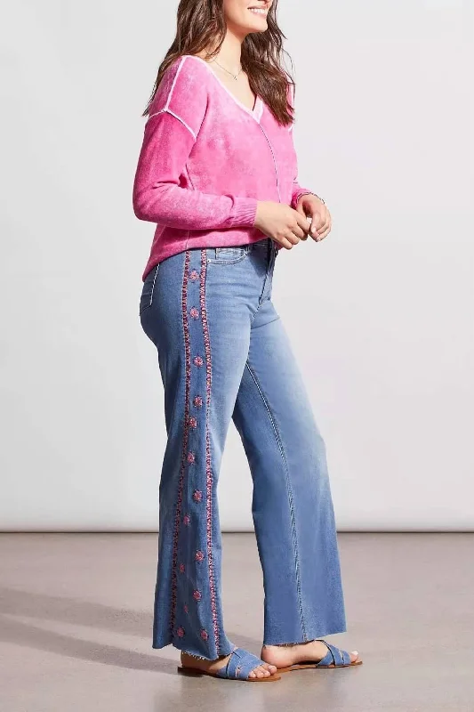 Brooke High Rise Jean In Blue Lotus Trendy Colored Denim Jeans