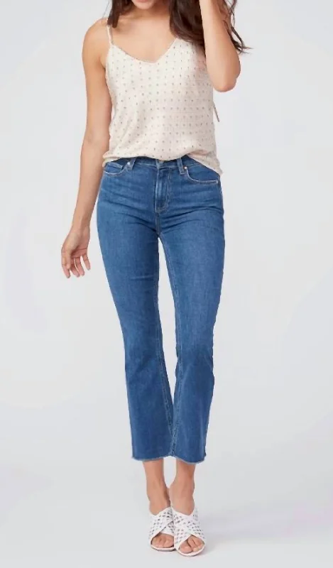 Colette Crop Flare Denim Jeans In Wonderwall Elegant Wide-Leg Jeans