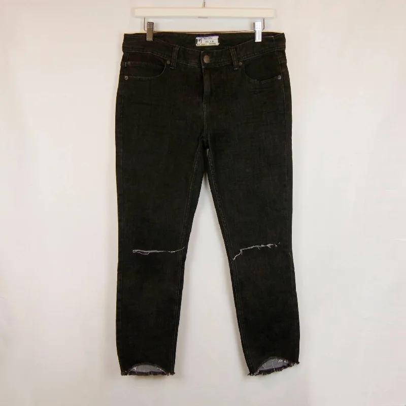 Destroyed Skinny Jeans In Black Trendy Classic Fit Jeans