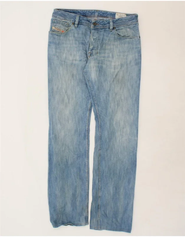 DIESEL Womens Zavor Straight Jeans W34 L34 Blue Cotton Trendy Skinny High-Waist Jeans DIESEL Womens Zavor Straight Jeans W34 L34 Blue Cotton Trendy Skinny High-Waist Jeans