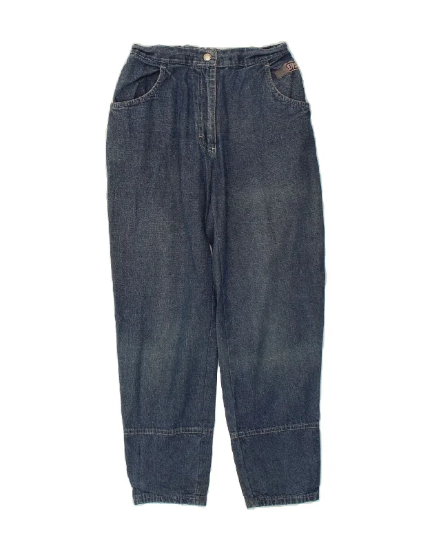 EASY Womens Tapered Jeans IT 44 Medium W28 L27 Blue Comfortable Low-Rise Jeans