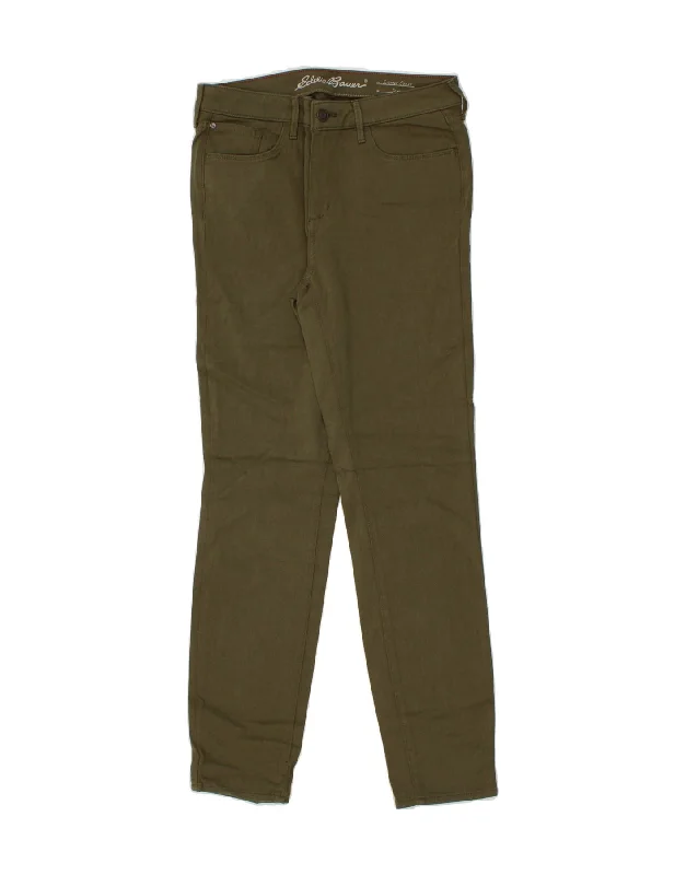 EDDIE BAUER Womens Slightly Curvy Skinny Jeans US 12 Large W30 L31 Khaki Fashionable Straight Fit Denim EDDIE BAUER Womens Slightly Curvy Skinny Jeans US 12 Large W30 L31 Khaki Fashionable Straight Fit Denim