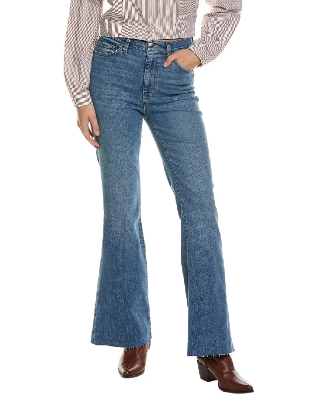 FRAME Denim Le Easy Raw Fray Bixby Flare Jean Casual Straight-Leg Jeans