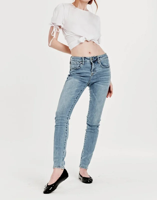 Gisele High Rise Ankle Skinny Jean In Portmore Stylish Stone-Wash Denim Jeans