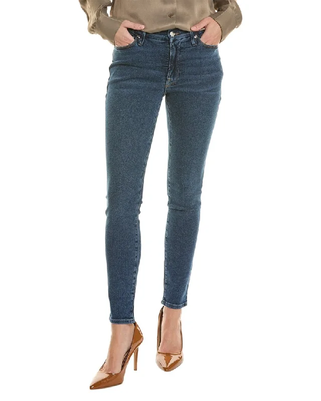 GOOD AMERICAN Good Legs Blue Low-Rise Skinny Jean Trendy Plus Size Jeans