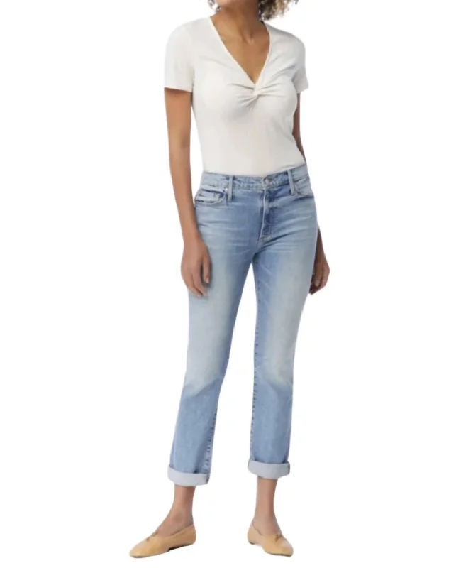 Harper Skinny Boyfriend Jeans In Too Good To Be True Trendy Pleated Waist Jeans