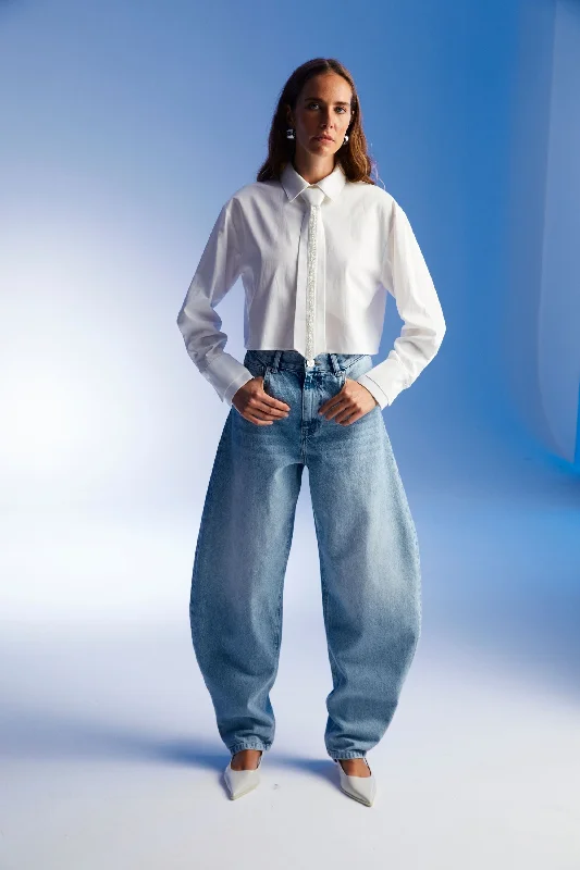 High Waisted Jeans Classic Slim Fit Jeans