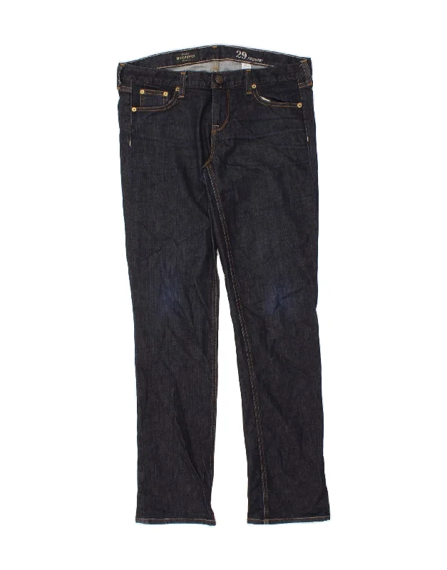 J. CREW Womens Matchstick Regular Slim Jeans W29 L31 Navy Blue Cotton Trendy Pleated Waist Jeans J. CREW Womens Matchstick Regular Slim Jeans W29 L31 Navy Blue Cotton Trendy Pleated Waist Jeans