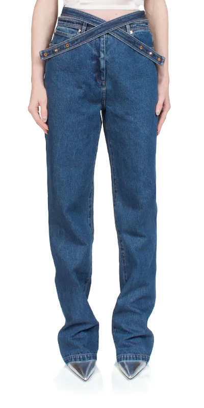 Jo Jeans In Indigo Comfortable Stretch Denim Jeans