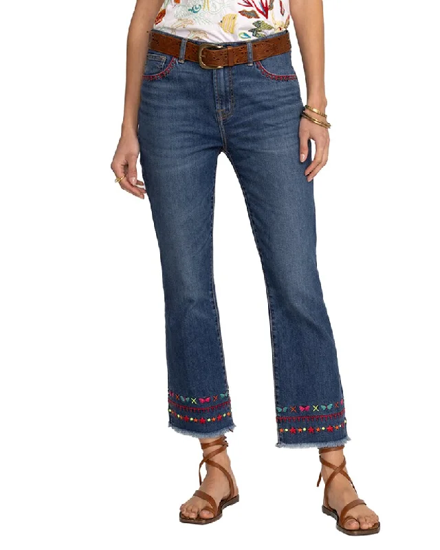 Johnny Was The Cropped Baby Boot Jean Stylish Relaxed Fit Skinny Jeans