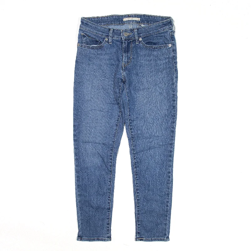 LEVI'S 711 Jeans Blue Denim Slim Skinny Womens W27 L25 Comfortable Stretch Fit Jeans LEVI'S 711 Jeans Blue Denim Slim Skinny Womens W27 L25 Comfortable Stretch Fit Jeans