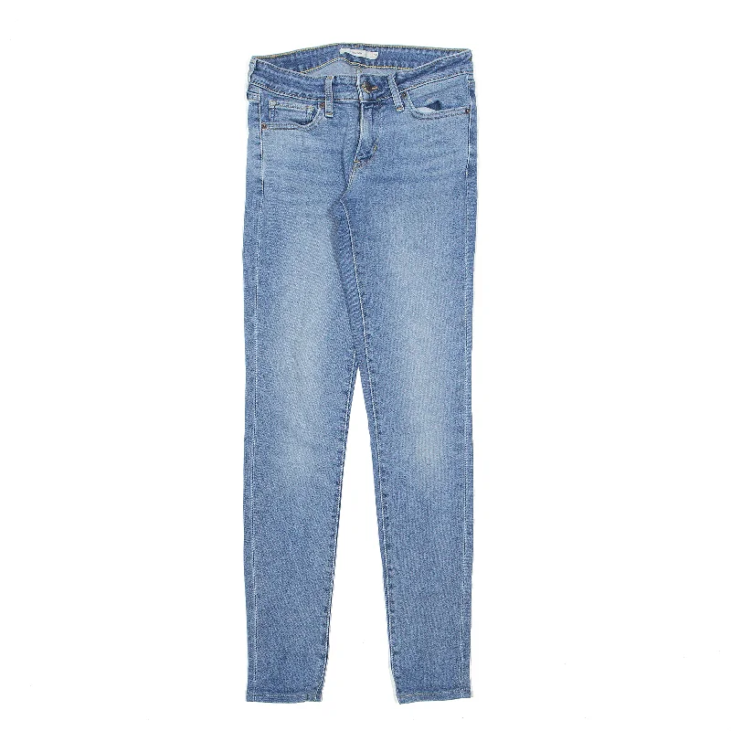 LEVI'S 711 Jeans Blue Denim Slim Skinny Stone Wash Womens W25 L32 Classic Button Fly Jeans LEVI'S 711 Jeans Blue Denim Slim Skinny Stone Wash Womens W25 L32 Classic Button Fly Jeans