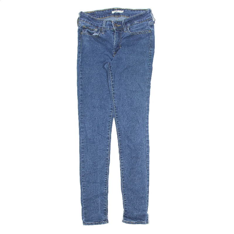 LEVI'S 711 Jeans Blue Denim Slim Skinny Womens W27 L30 Trendy Classic Fit Jeans