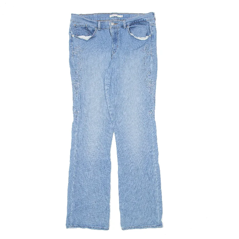 LEVI'S Floral Embroidery Jeans Blue Denim Classic Bootcut Stone Wash Womens W30 L32 Elegant Skinny Leg Jeans LEVI'S Floral Embroidery Jeans Blue Denim Classic Bootcut Stone Wash Womens W30 L32 Elegant Skinny Leg Jeans