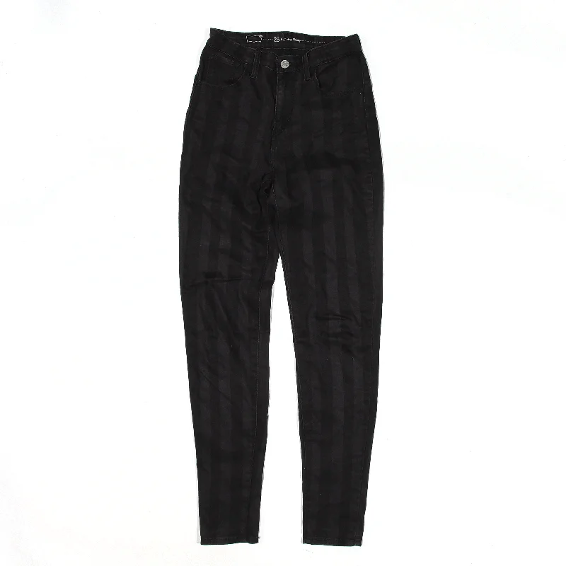 LEVI'S High Rise Jeans Black Denim Slim Skinny Womens W22 L30 Comfortable Faded High-Rise Jeans LEVI'S High Rise Jeans Black Denim Slim Skinny Womens W22 L30 Comfortable Faded High-Rise Jeans