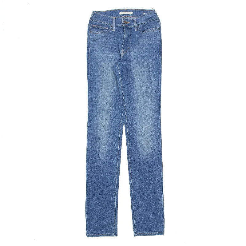 LEVI'S Jeans Blue Denim Slim Straight Stone Wash Womens W24 L32 Trendy Colored Denim Jeans LEVI'S Jeans Blue Denim Slim Straight Stone Wash Womens W24 L32 Trendy Colored Denim Jeans