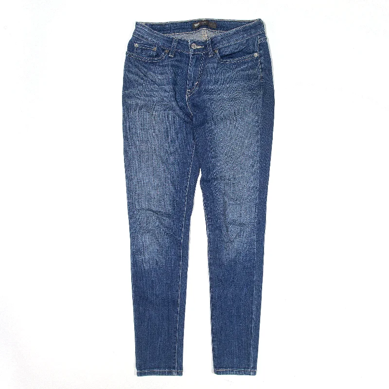 LEVI'S Legging Jeans Blue Denim Slim Skinny Womens W28 L30 Trendy Flared Leg Jeans