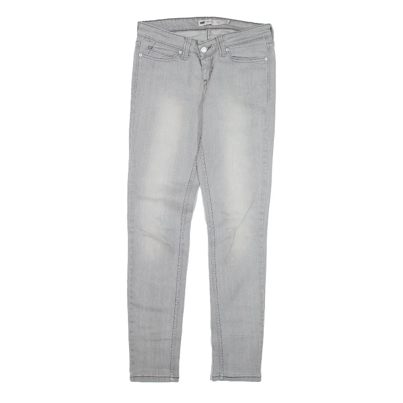 LEVI'S Low Rise Jeans Grey Denim Slim Skinny Womens W30 L31 Chic Double Waistband Jeans LEVI'S Low Rise Jeans Grey Denim Slim Skinny Womens W30 L31 Chic Double Waistband Jeans