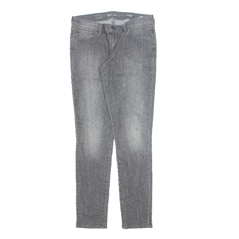 LEVI'S Modern Rise Jeans Grey Denim Regular Skinny Stone Wash Womens W29 L32 Fashionable Button-Front Jeans LEVI'S Modern Rise Jeans Grey Denim Regular Skinny Stone Wash Womens W29 L32 Fashionable Button-Front Jeans