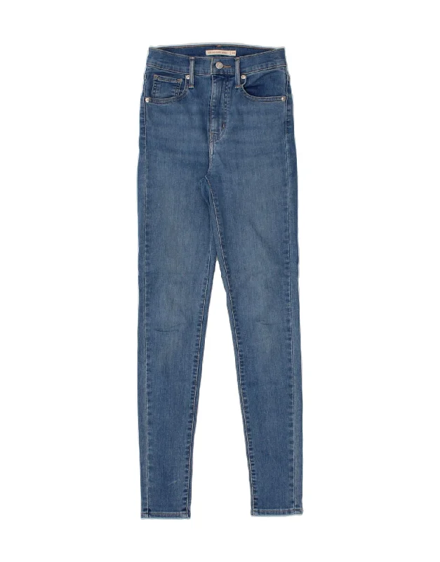LEVI'S Womens Mile High Super Skinny Jeans W25 L29 Blue Cotton Stylish Bootcut Denim Jeans LEVI'S Womens Mile High Super Skinny Jeans W25 L29 Blue Cotton Stylish Bootcut Denim Jeans
