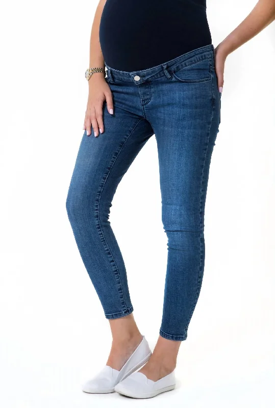 Maternity Skinny Jeans In Classic Blue Trendy Plus Size Jeans