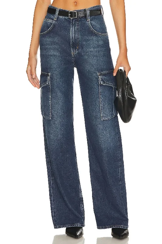 Minka Cargo Jeans In Path Trendy Flared Leg Jeans