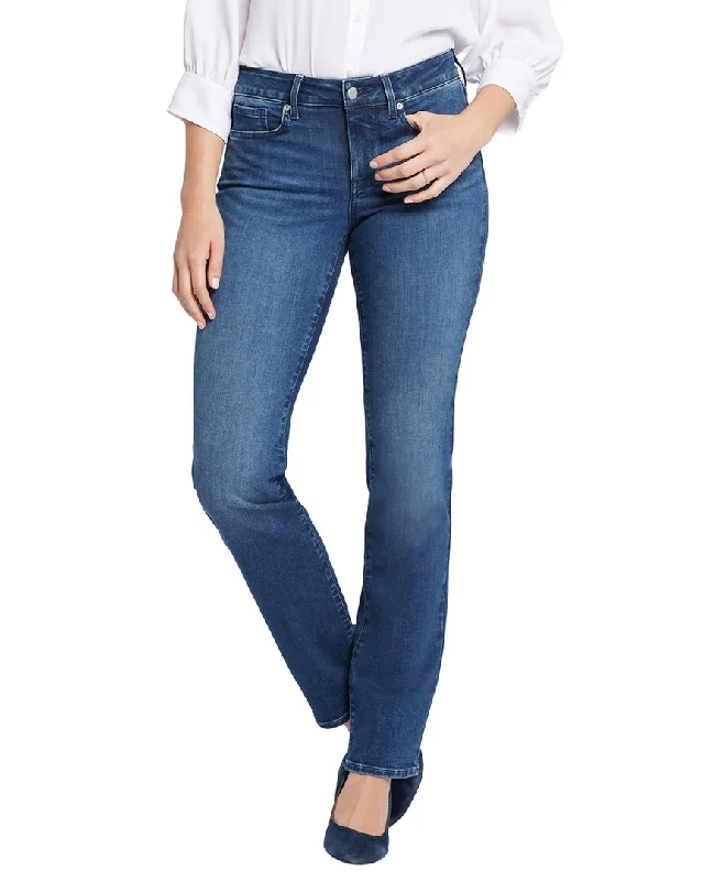 NYDJ Marilyn Province Straight Jean Cozy Wide-Legged Jeans