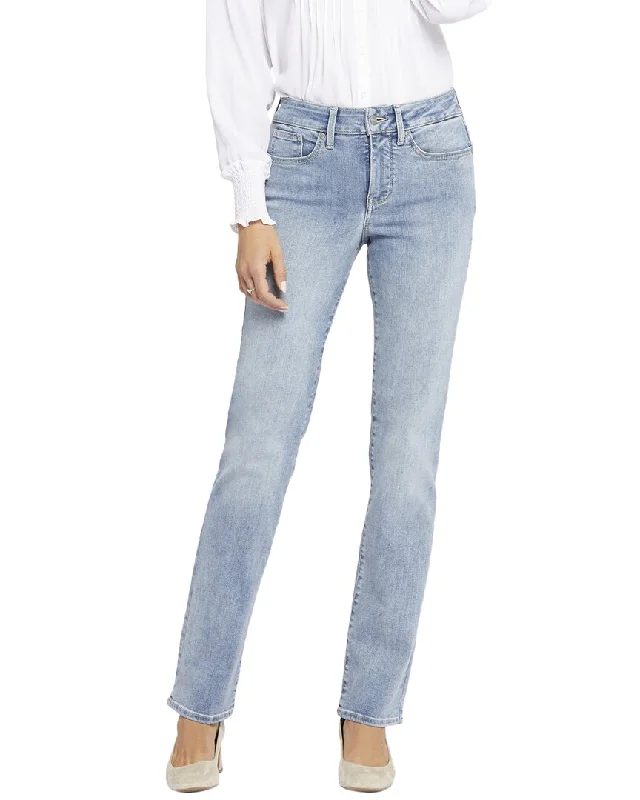 NYDJ Petite Marilyn Haley Straight Jean Comfortable Folded Hem Jeans