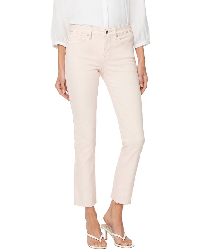 NYDJ Petite Sheri Marisol Carnation Ankle Crop Jean Fashionable Raw Hemmed Jeans