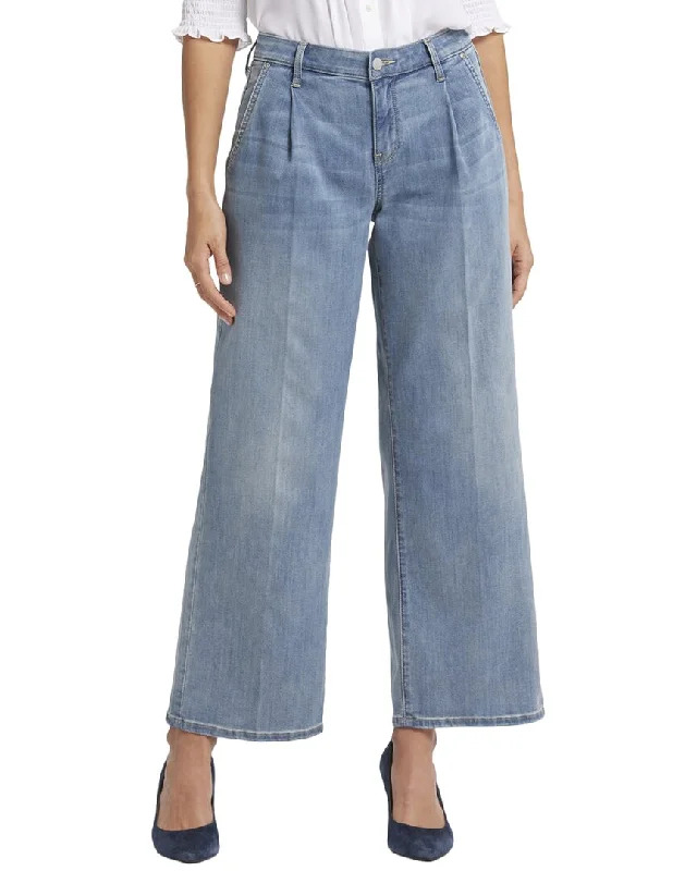 NYDJ Petite Teresa Indigo Stream Ankle Crop Jean Fashionable Mom Jeans