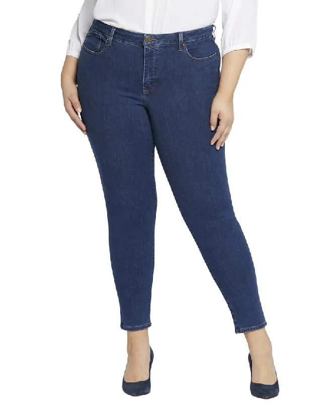 NYDJ Plus Ami Quinn Skinny Jean Stylish Paperbag Waist Denim