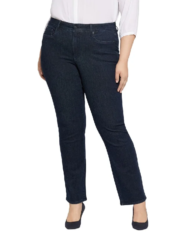 NYDJ Plus Marilyn Straight Jean Comfortable Drawstring Waist Jeans