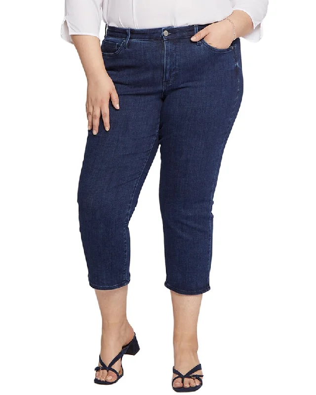 NYDJ Plus Piper Genesis Relaxed Jean Fashionable Frayed Hem Denim