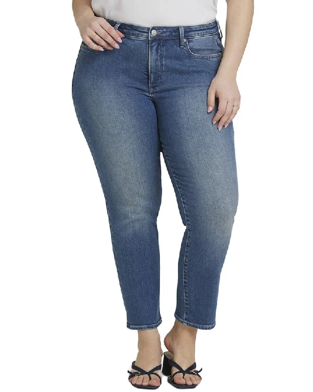 NYDJ Plus Sheri Clean Horizon Ankle Crop Jean Fashionable Cropped Denim Jeans