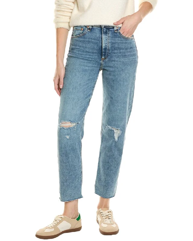rag & bone Nina Bloomfield High-Rise Ankle Cigarette Jean Chic Ripped Jeans
