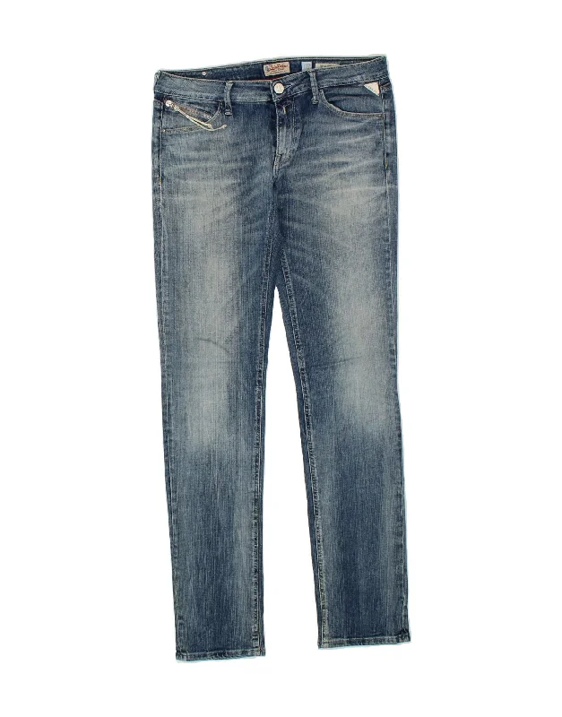 REPLAY Womens Slim Jeans W30 L34  Blue Comfortable Boyfriend Jeans