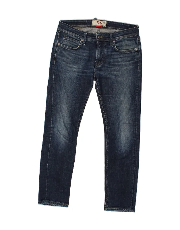 ROY ROGERS Womens Slim Jeans W30 L27 Navy Blue Cotton Fashionable Slim Fit Jeans