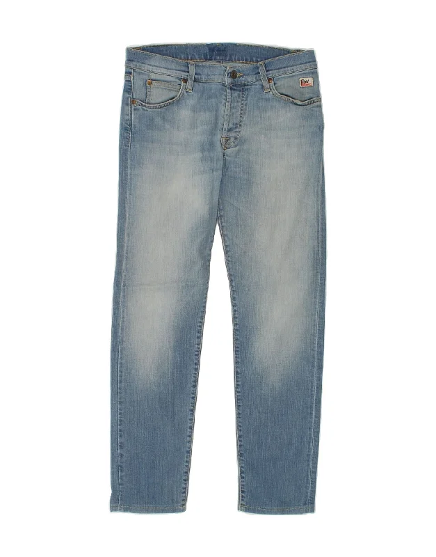 ROY ROGERS Womens Slim Jeans  W34 L30 Blue Cotton Chic Rolled Cuff Denim Jeans