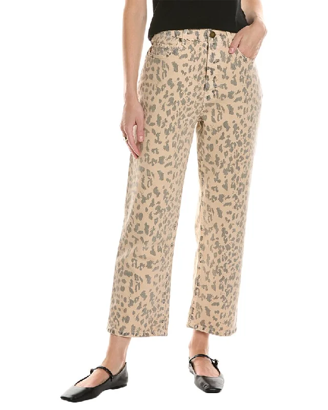 THE GREAT The Wayne Vintage Leopard Jean Fashionable Cropped Denim Jeans