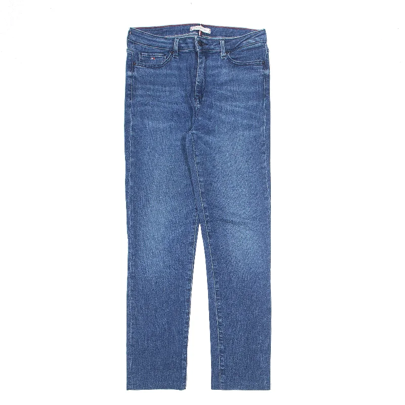 TOMMY HILFIGER Erin Jeans Blue Denim Regular Tapered Stone Wash Womens W30 L28 Fashionable Straight Fit Denim TOMMY HILFIGER Erin Jeans Blue Denim Regular Tapered Stone Wash Womens W30 L28 Fashionable Straight Fit Denim