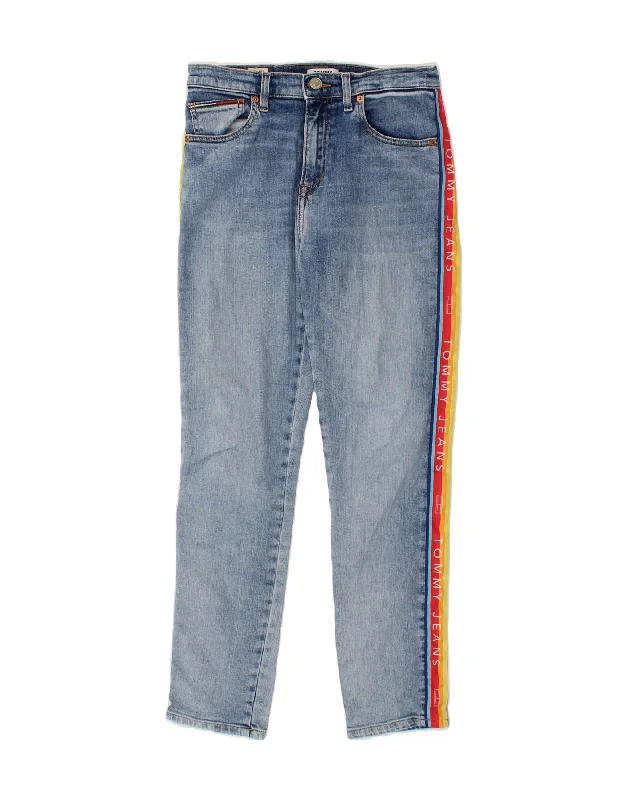 TOMMY HILFIGER Womens Cropped Graphic High Rise Slim Jeans W27 L27 Blue Chic Dark-Wash Skinny Jeans TOMMY HILFIGER Womens Cropped Graphic High Rise Slim Jeans W27 L27 Blue Chic Dark-Wash Skinny Jeans