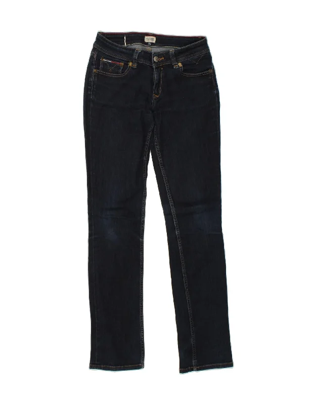 TOMMY HILFIGER Womens Skinny Jeans W29 L34 Navy Blue Cotton Casual Light Wash Jeans