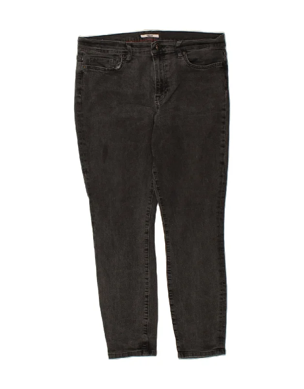 TOMMY HILFIGER Womens Skinny Jeans W34 L26 Black Cotton Comfortable Zip-Up Skinny Jeans TOMMY HILFIGER Womens Skinny Jeans W34 L26 Black Cotton Comfortable Zip-Up Skinny Jeans