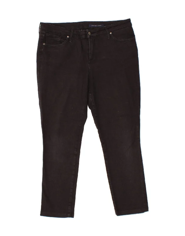 TOMMY HILFIGER Womens Slim Jeans W34 L26 Black Cotton Casual Wide-Legged Denim Jeans TOMMY HILFIGER Womens Slim Jeans W34 L26 Black Cotton Casual Wide-Legged Denim Jeans
