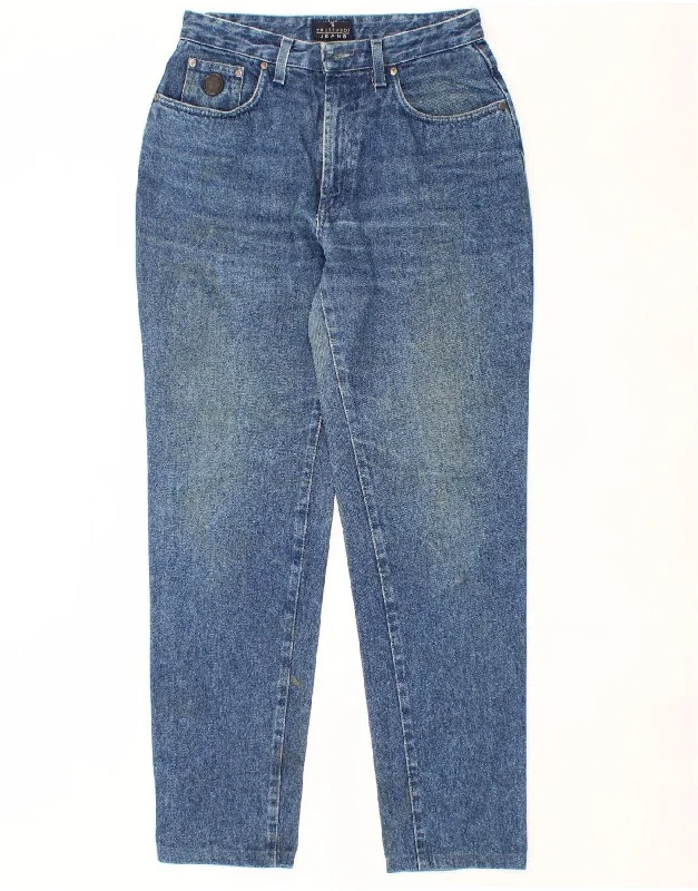 TRUSSARDI Womens Straight Jeans W29 L30  Blue Cotton Stylish Stone-Wash Denim Jeans